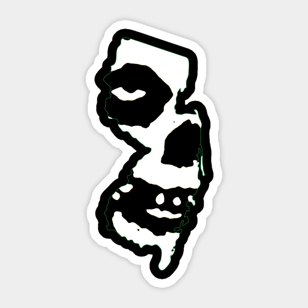 The Crimson Ghost - New Jersey Sticker by RainingSpiders